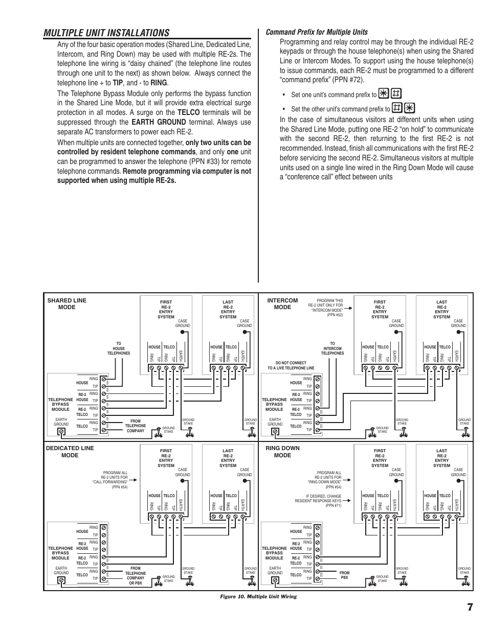 Multiple unit installations | Linear RE-2 User Manual | Page 9 / 28