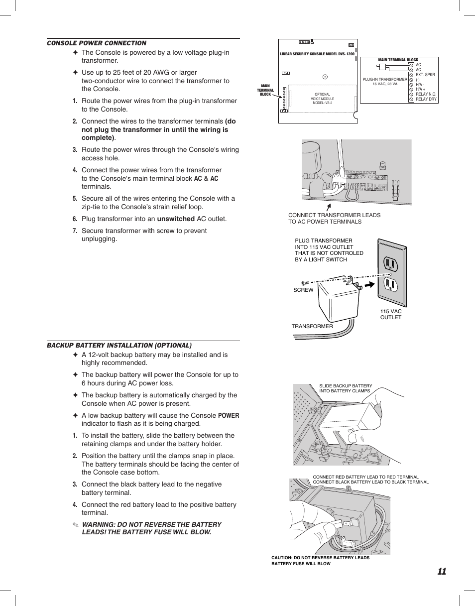 Linear DVS-1200 User Manual | Page 13 / 44