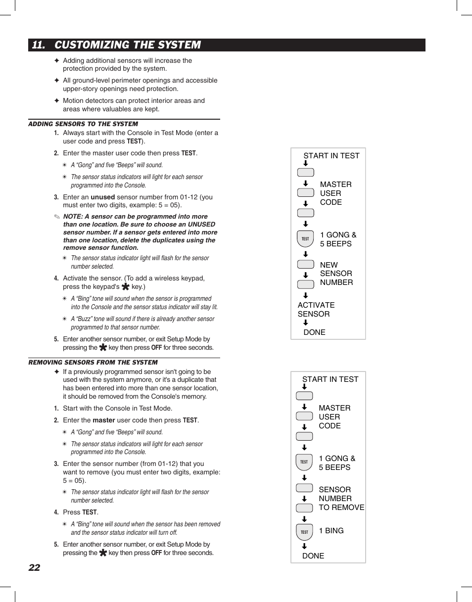 Customizing the system | Linear DVS-1200 User Manual | Page 24 / 44