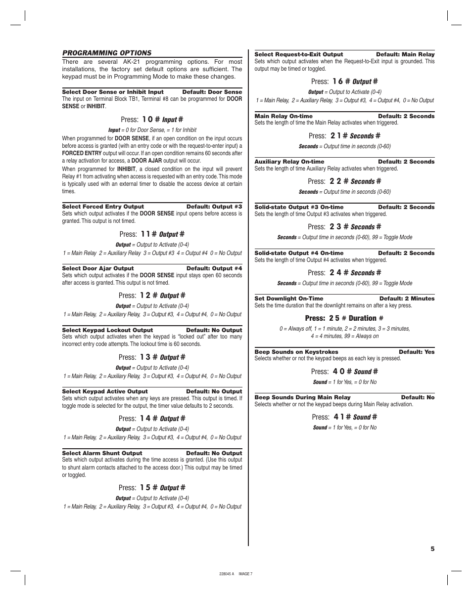 Linear ACCESS AK-21 User Manual | Page 7 / 8