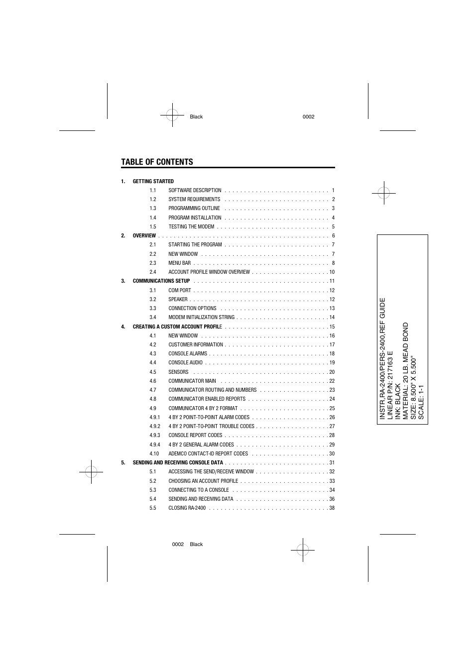 Linear PERS-2400 PERSONAL EMERGENCY REPORTING SYSTEM RA-2400 User Manual | Page 2 / 40