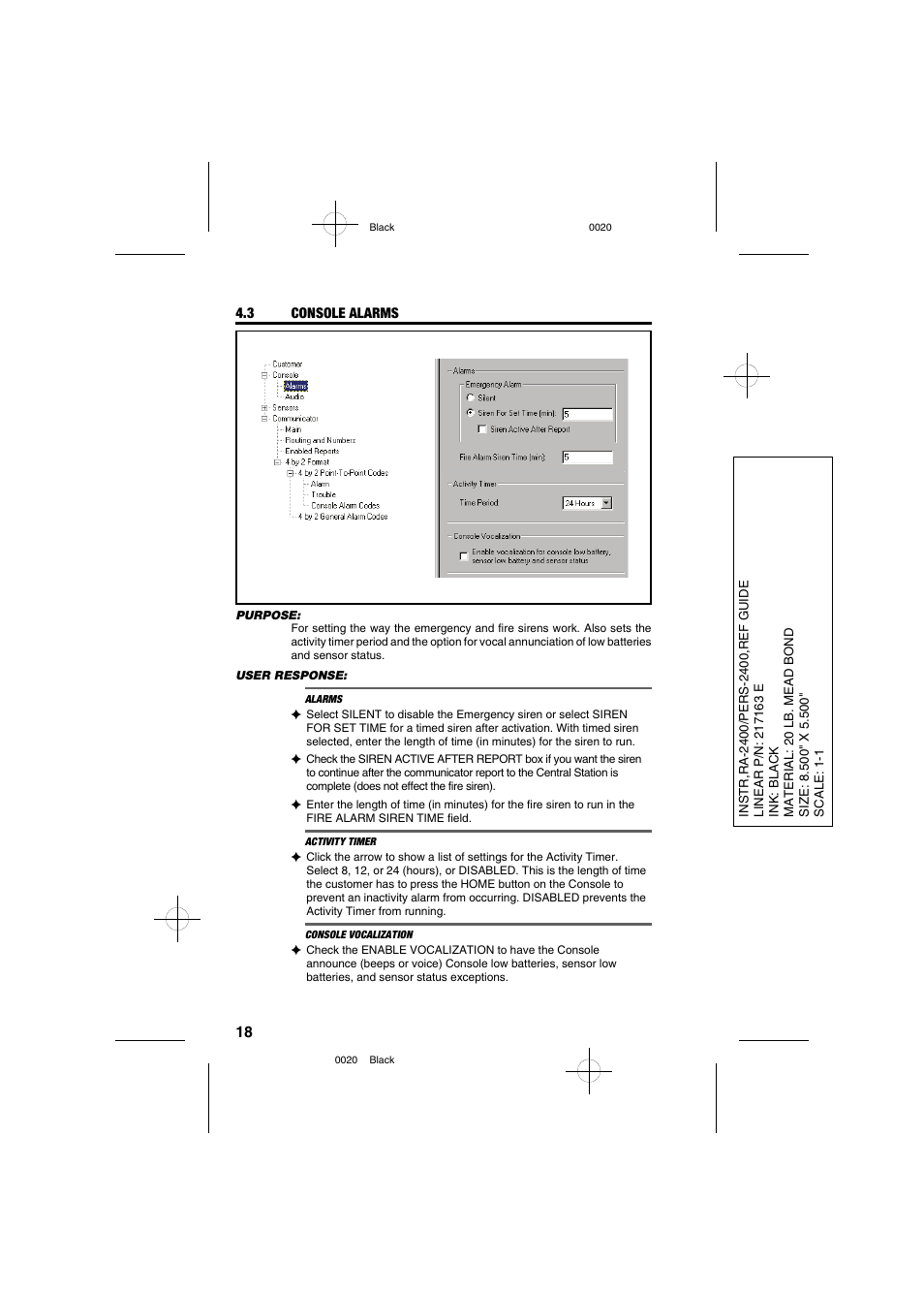 Linear PERS-2400 PERSONAL EMERGENCY REPORTING SYSTEM RA-2400 User Manual | Page 20 / 40