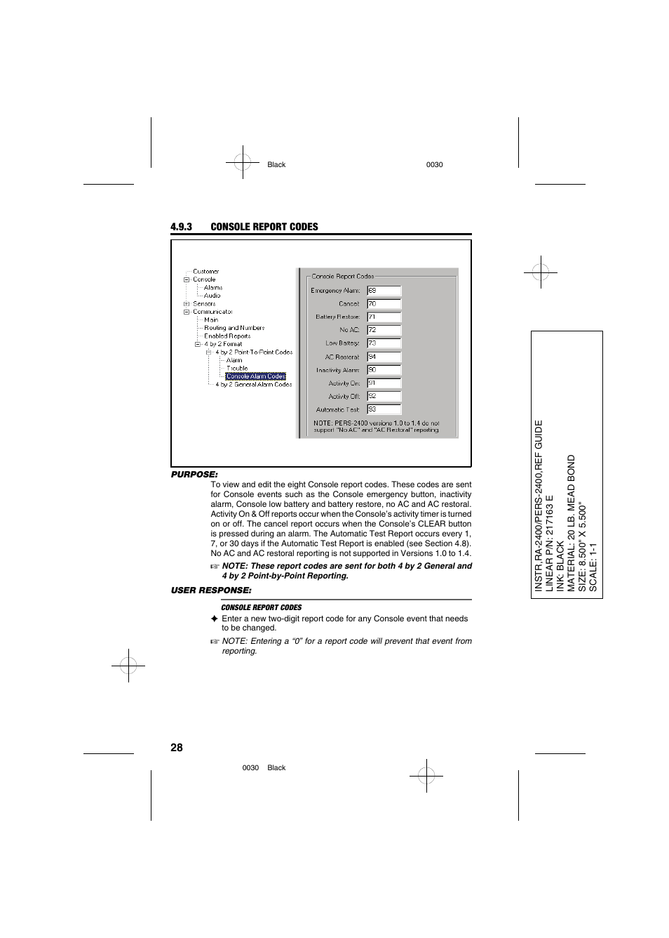 Linear PERS-2400 PERSONAL EMERGENCY REPORTING SYSTEM RA-2400 User Manual | Page 30 / 40