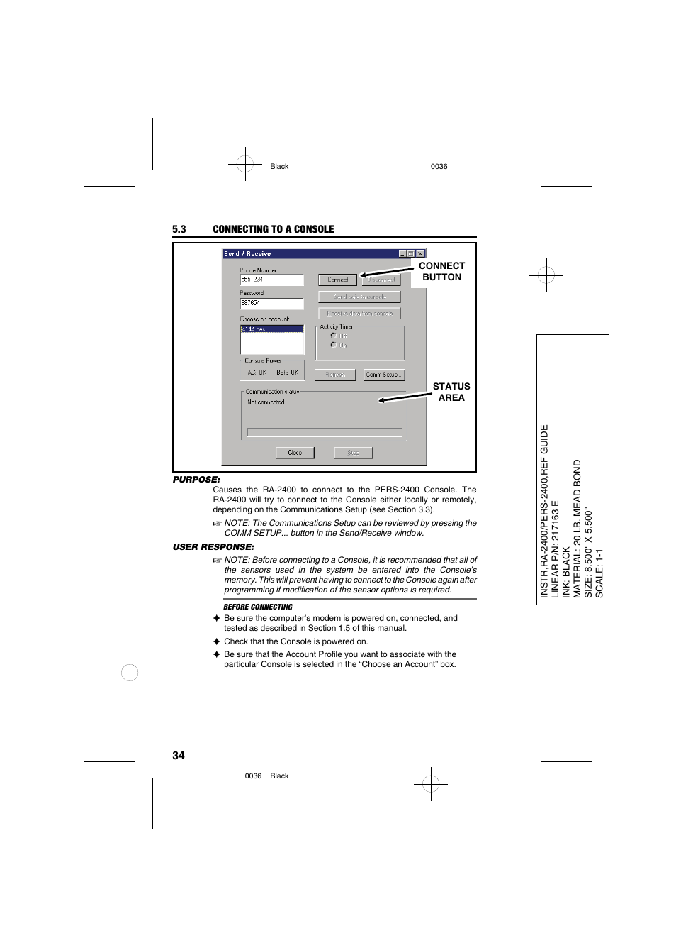 Linear PERS-2400 PERSONAL EMERGENCY REPORTING SYSTEM RA-2400 User Manual | Page 36 / 40