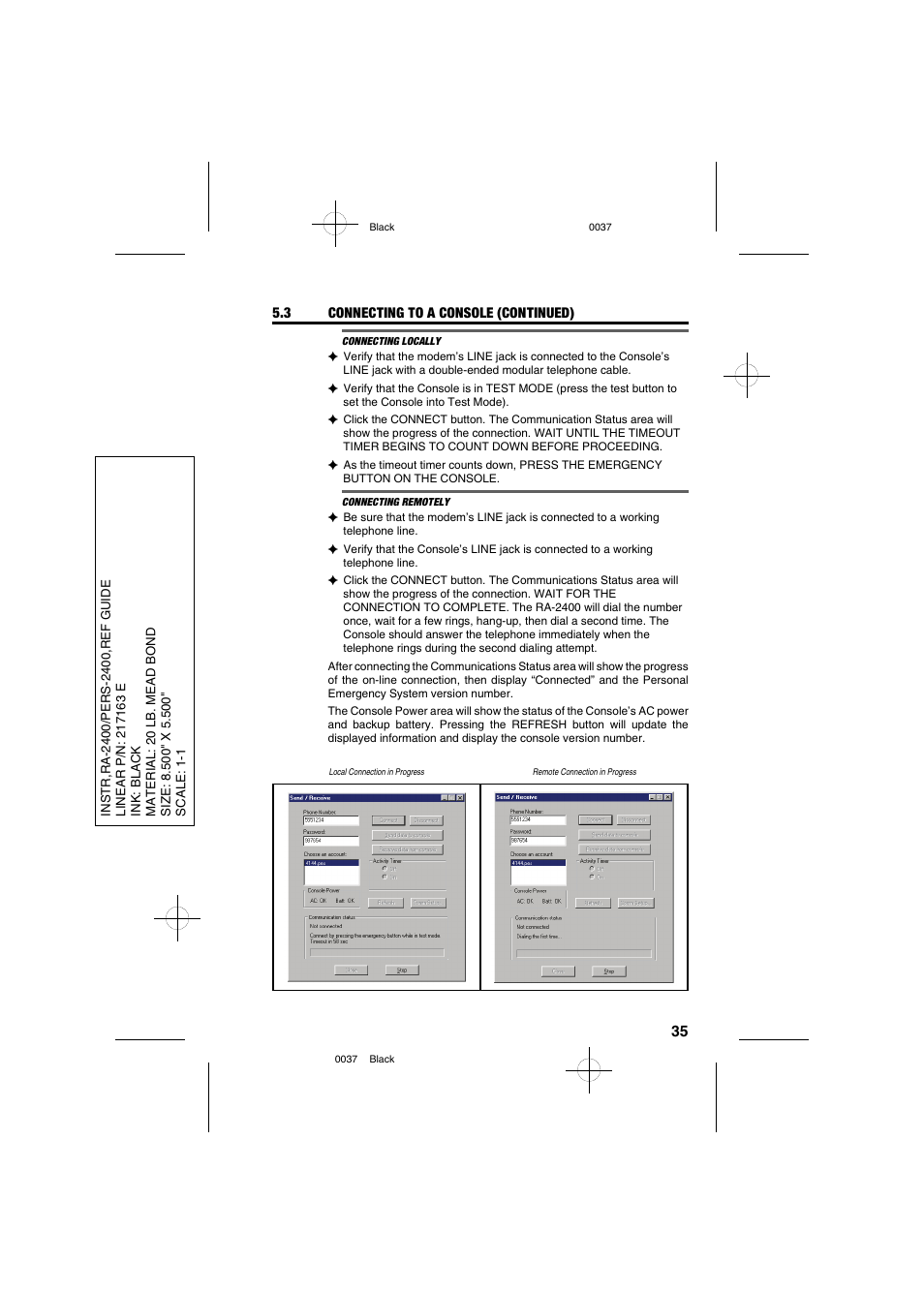 Linear PERS-2400 PERSONAL EMERGENCY REPORTING SYSTEM RA-2400 User Manual | Page 37 / 40