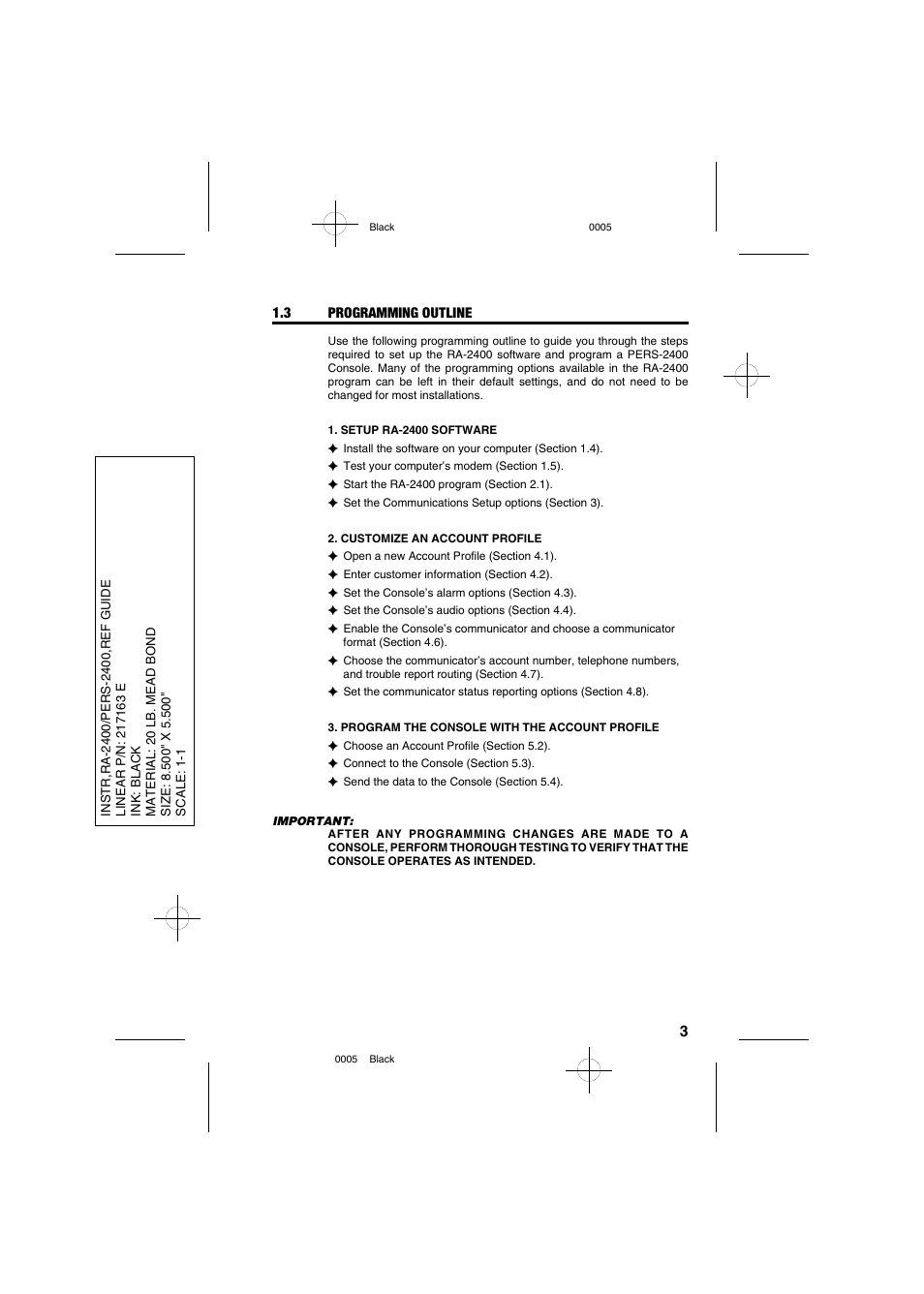 Linear PERS-2400 PERSONAL EMERGENCY REPORTING SYSTEM RA-2400 User Manual | Page 5 / 40