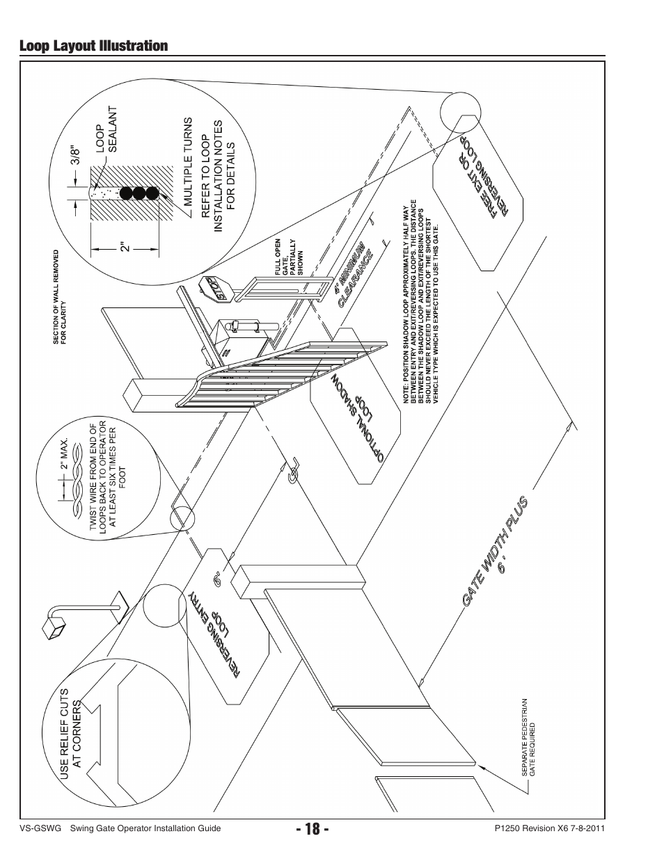 Loop layout illustration | Linear VS-GSWG User Manual | Page 20 / 34