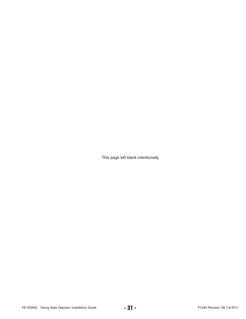 Linear VS-GSWG User Manual | Page 33 / 34