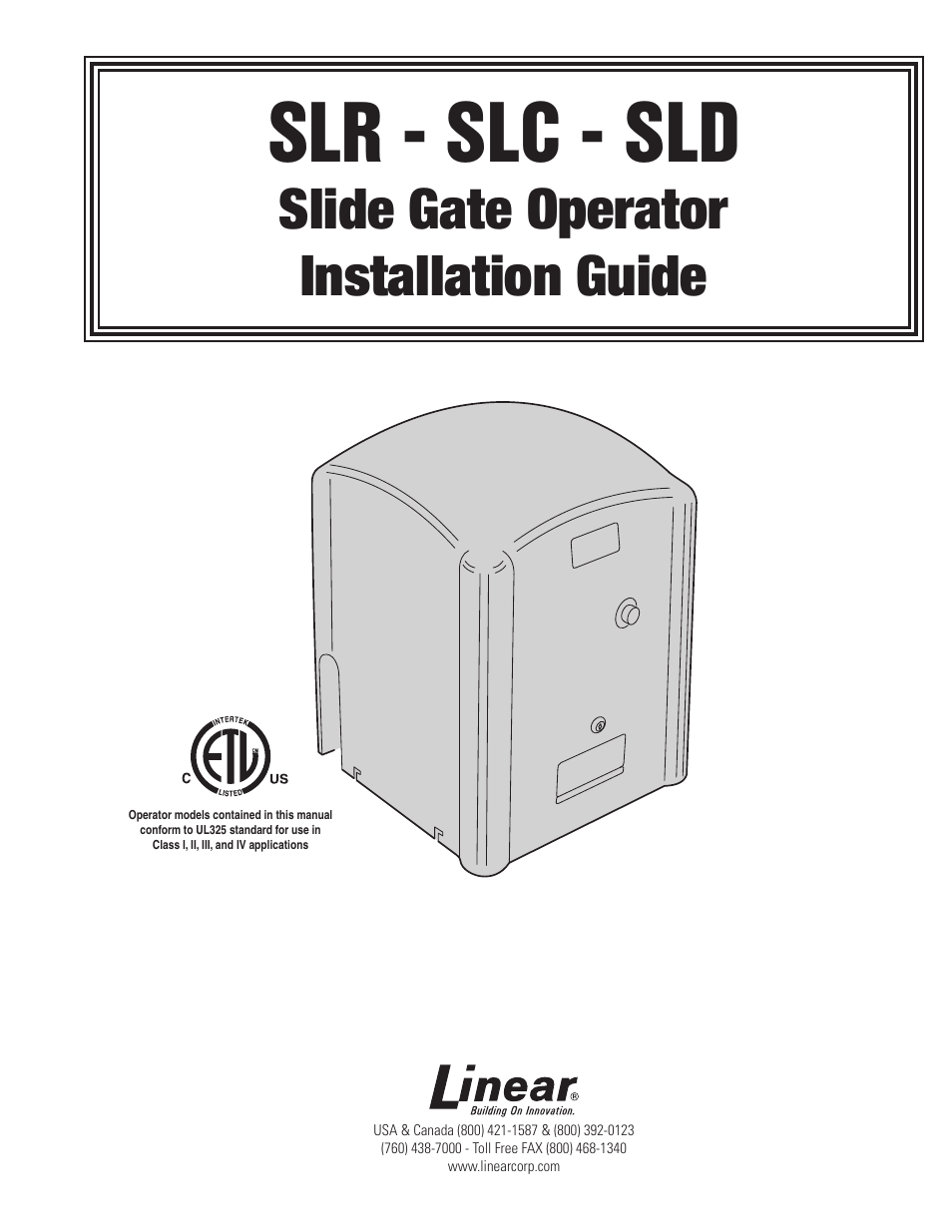 Linear SLC User Manual | 38 pages