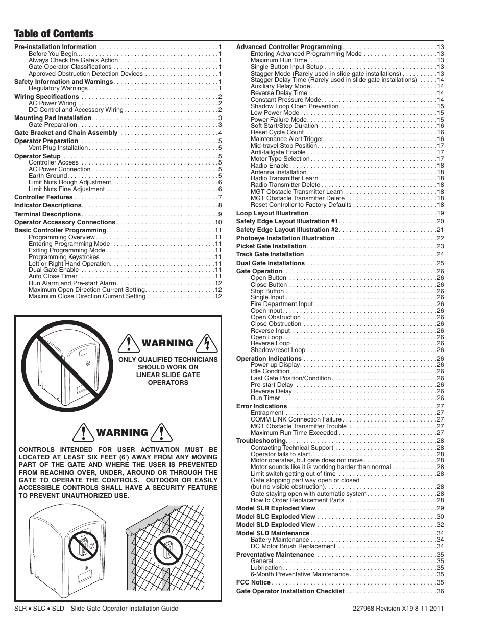 Linear SLC User Manual | Page 2 / 38