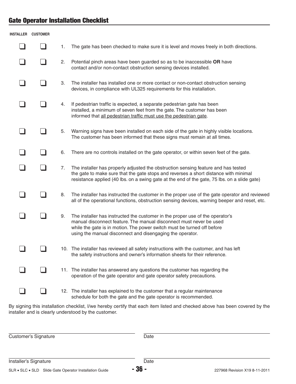 Linear SLC User Manual | Page 38 / 38