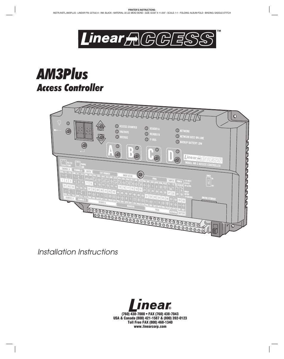 Linear AM3Plus User Manual | 20 pages