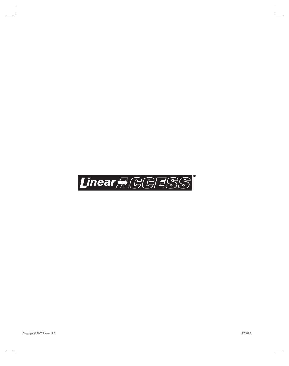 Linear ACCESS AE-100 User Manual | Page 24 / 24