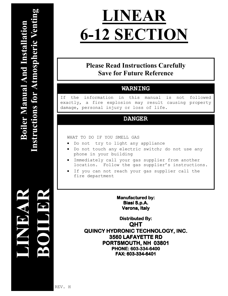 Linear Boiler User Manual | 28 pages