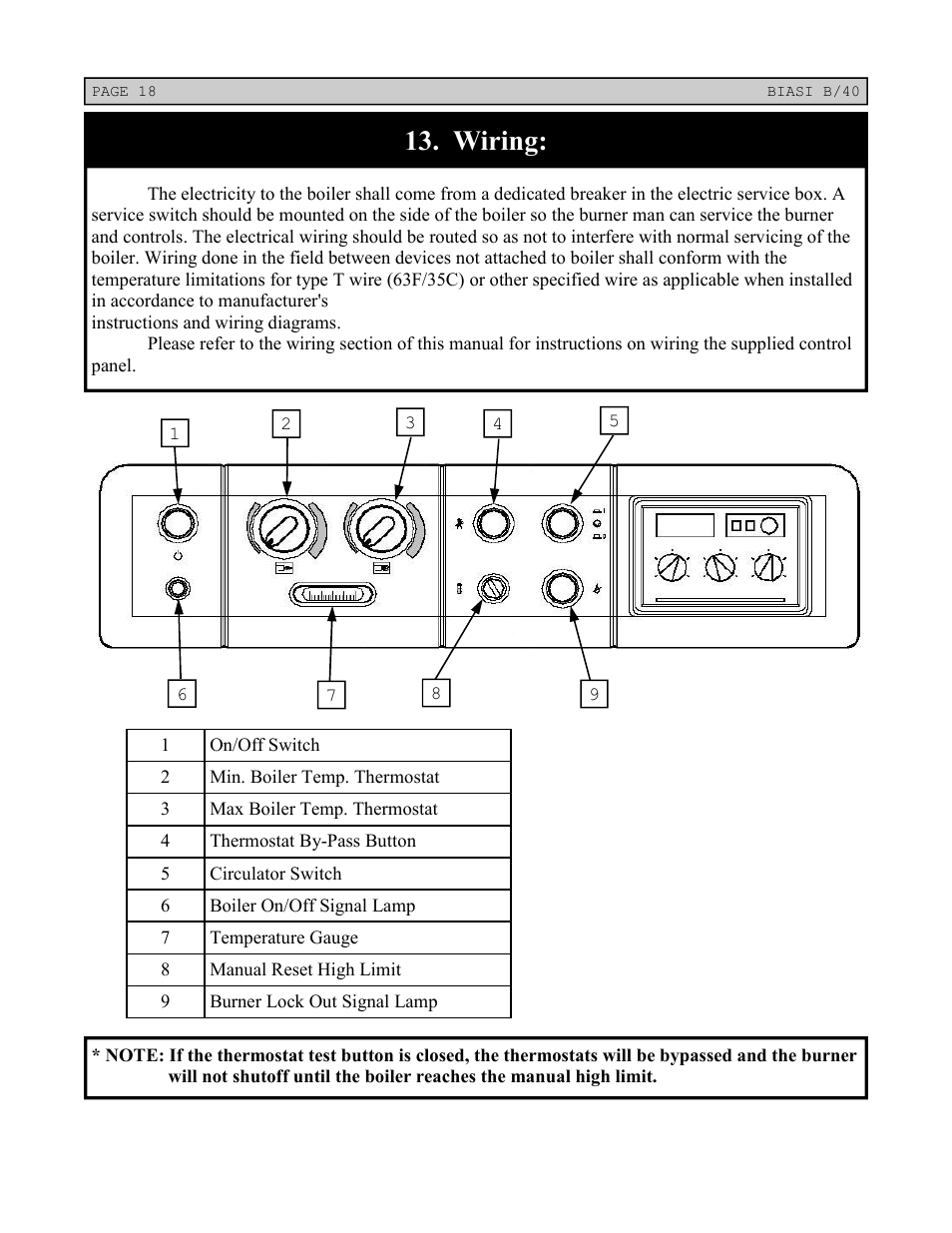 Wiring | Linear Boiler User Manual | Page 18 / 28