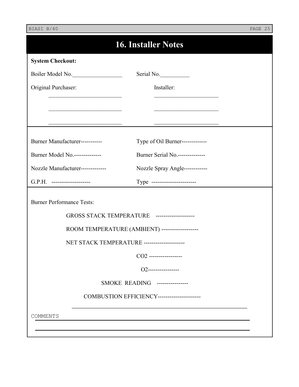 Linear Boiler User Manual | Page 25 / 28