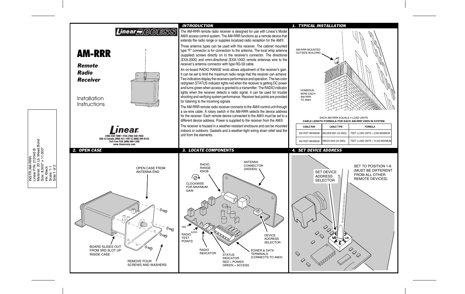 Linear Car Stereo System User Manual | 2 pages