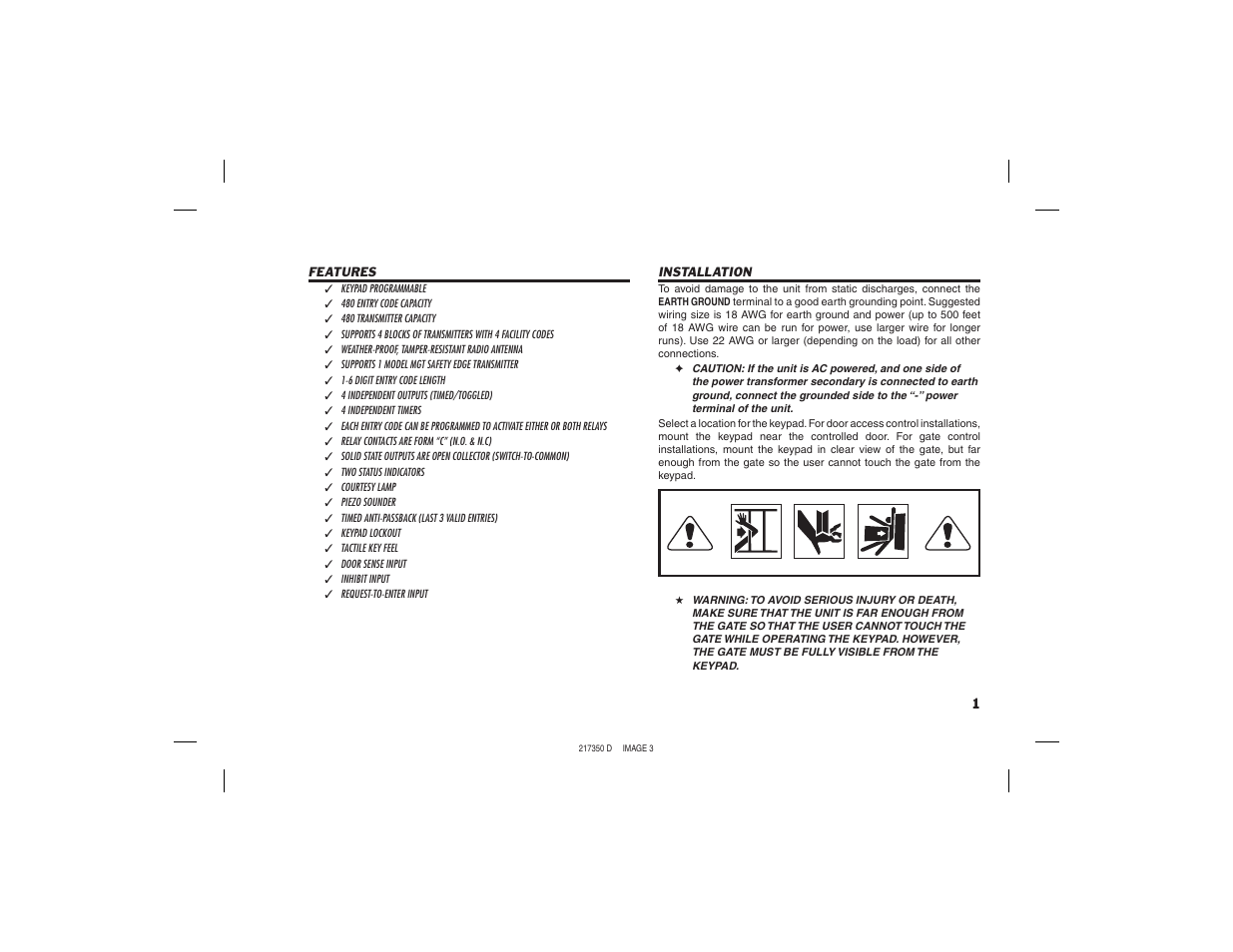 Linear AKR-1 User Manual | Page 3 / 20