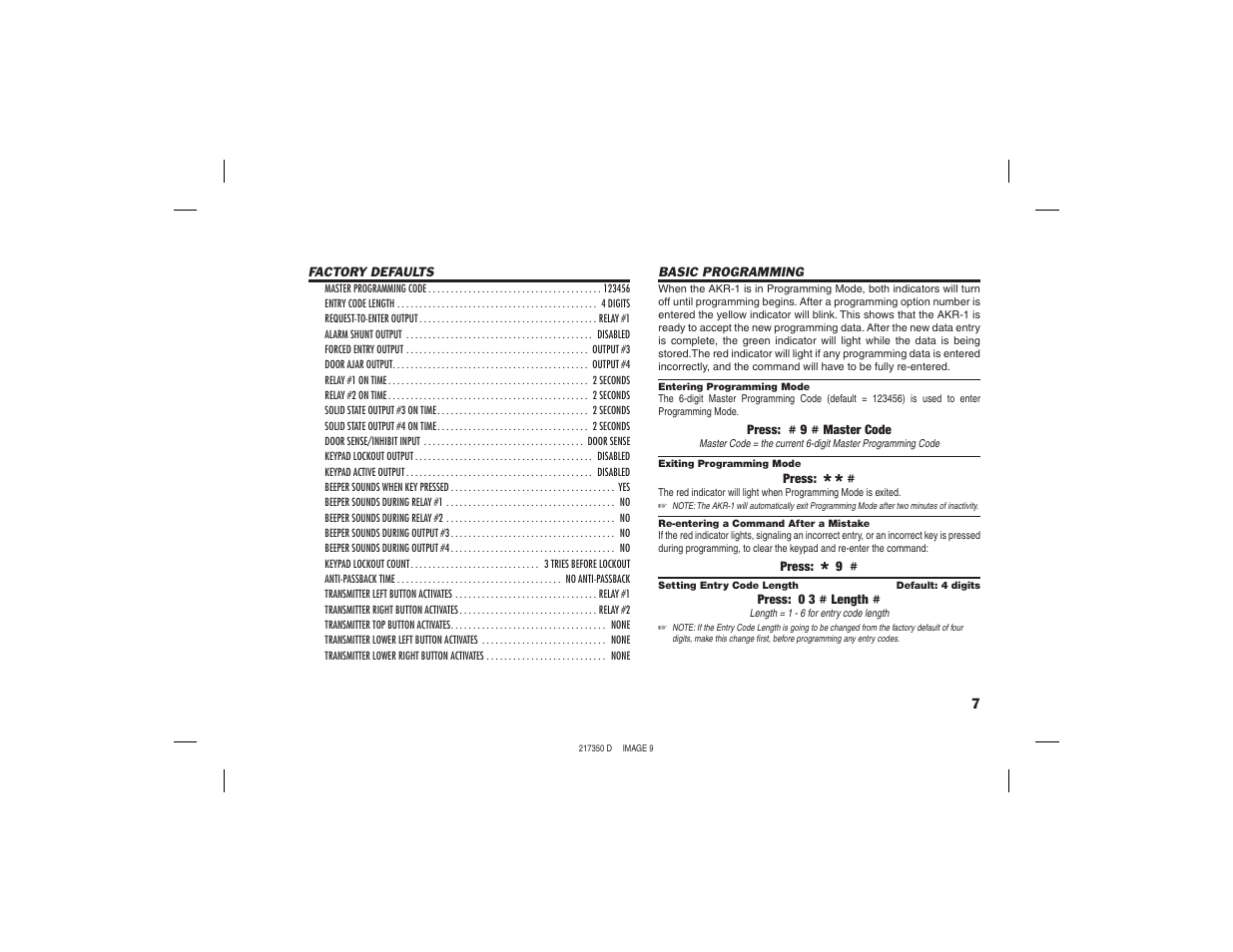 Linear AKR-1 User Manual | Page 9 / 20