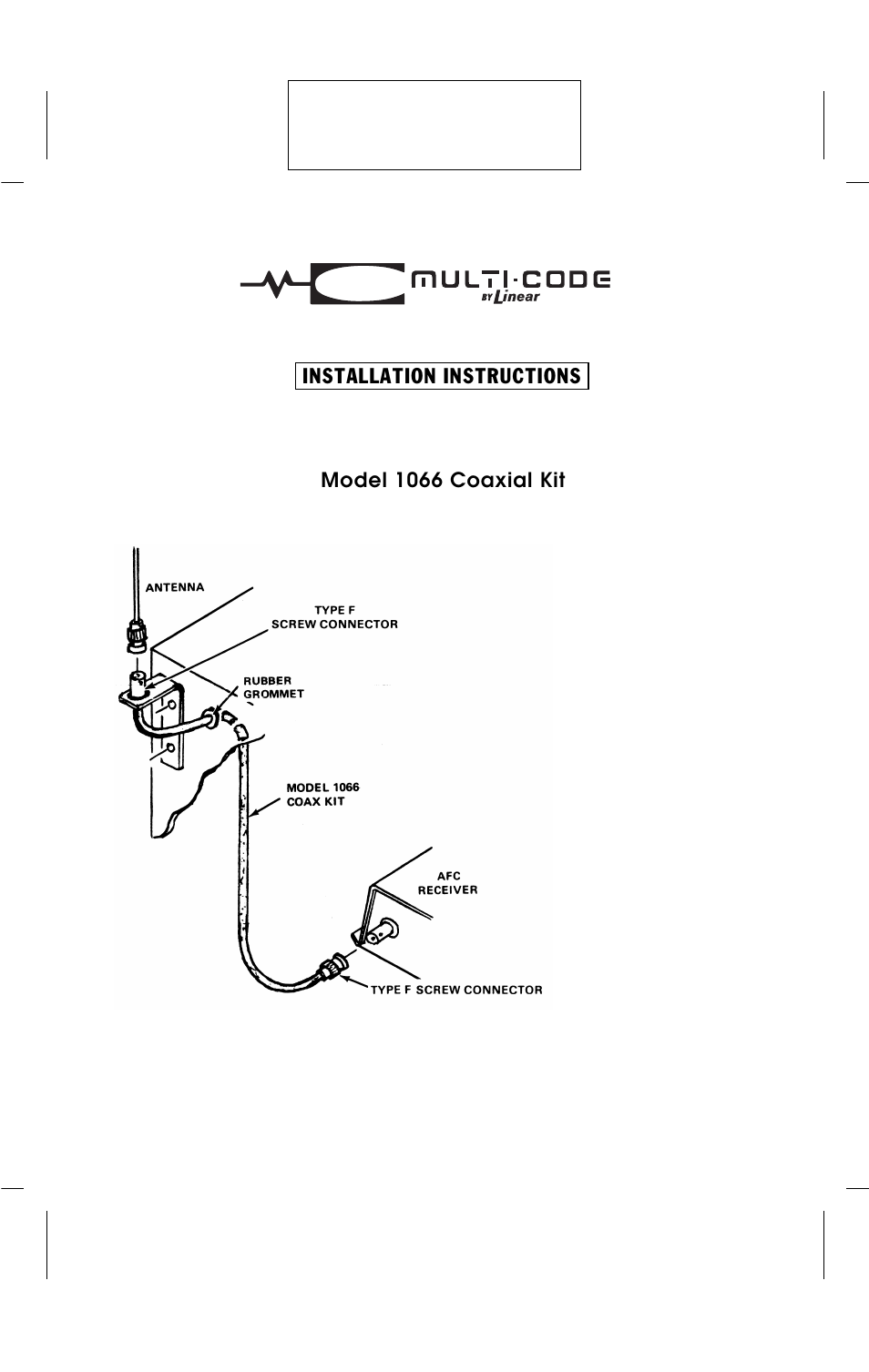 Linear 1066 User Manual | 1 page