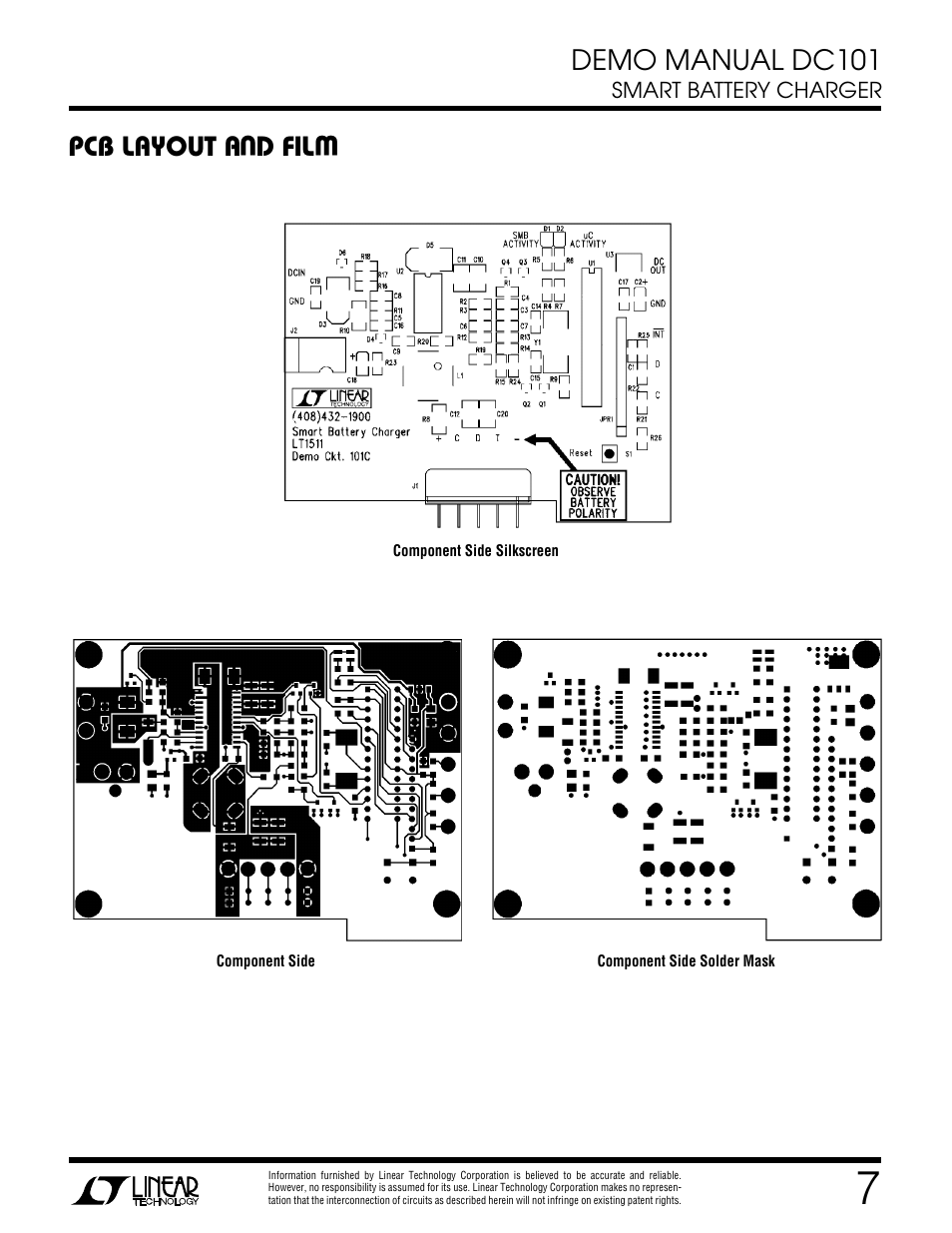 Demo manual dc101, Pcb layout a d fil u w | Linear DC101 User Manual | Page 7 / 8