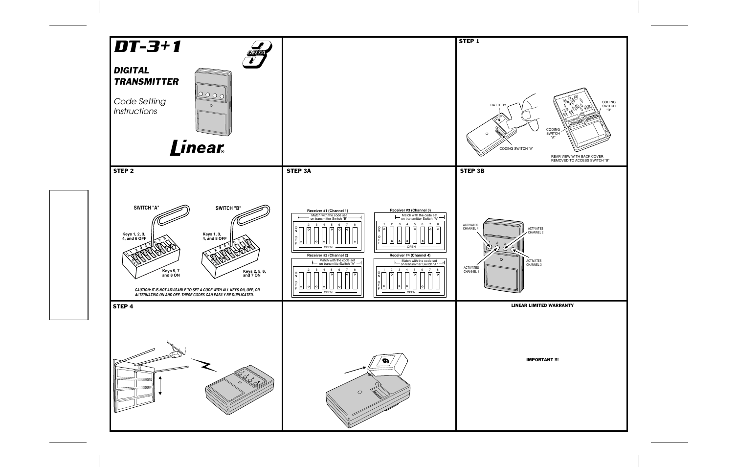 Linear DT-3+1 User Manual | 1 page