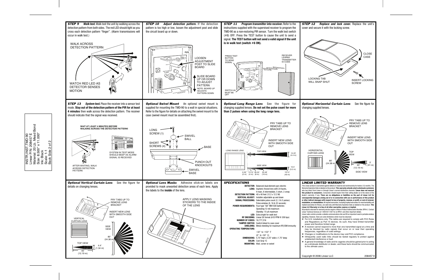 Linear TMD-90 User Manual | Page 2 / 2