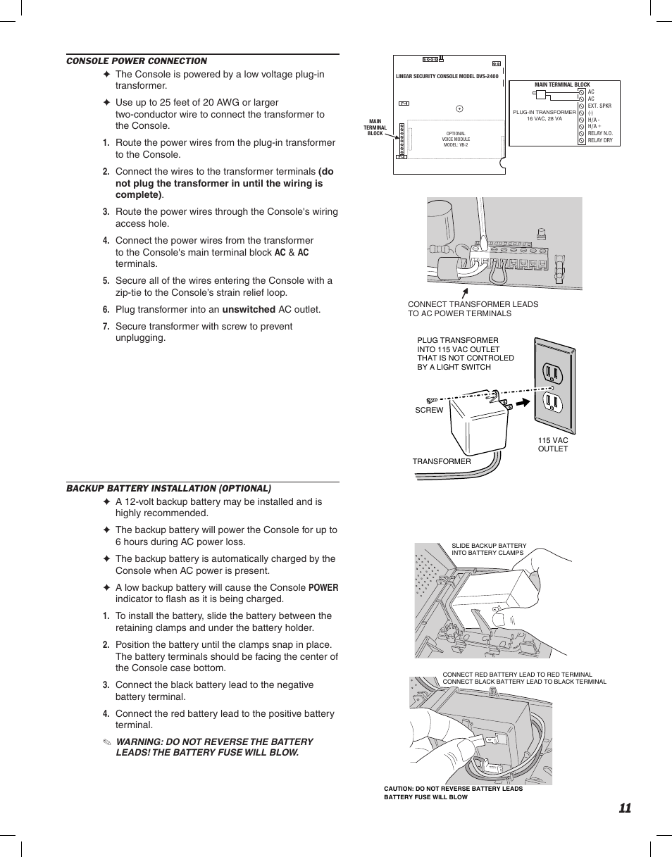 Linear DVS-2400 User Manual | Page 13 / 44