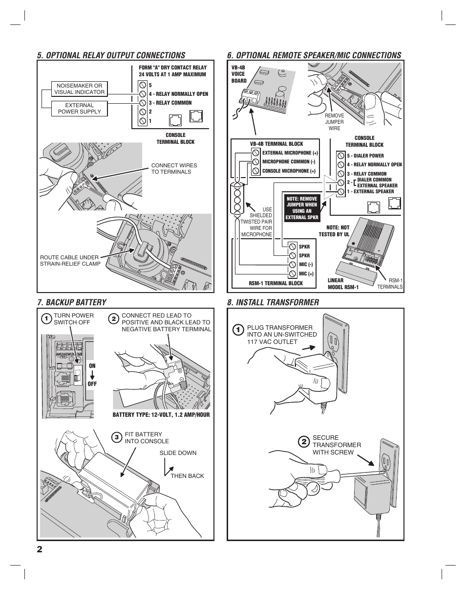 Linear PERS-2400B User Manual | Page 4 / 8