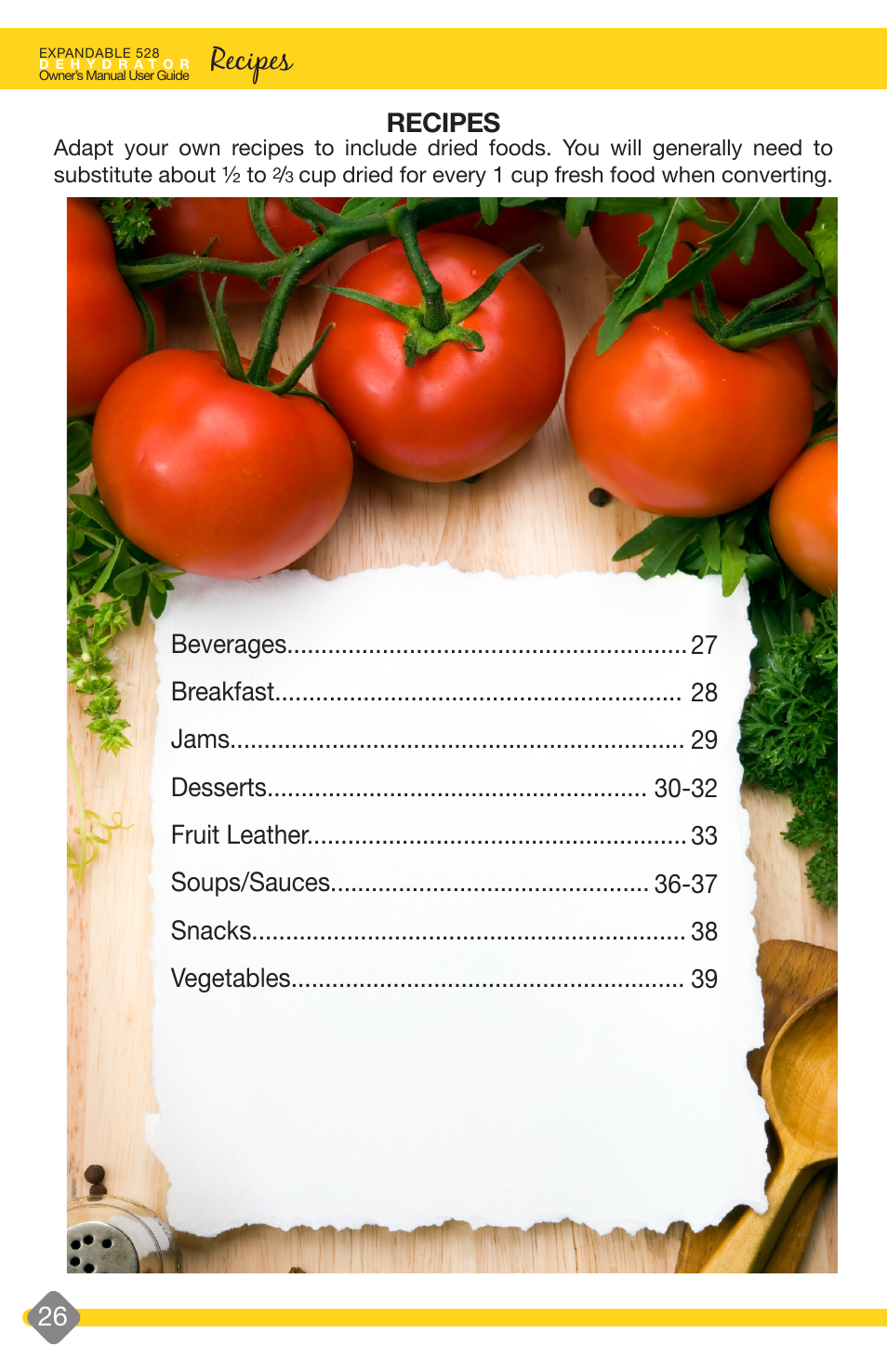 Recipes, Recipes - beverages | L'Equip EXPANDABLE 528 User Manual | Page 26 / 40