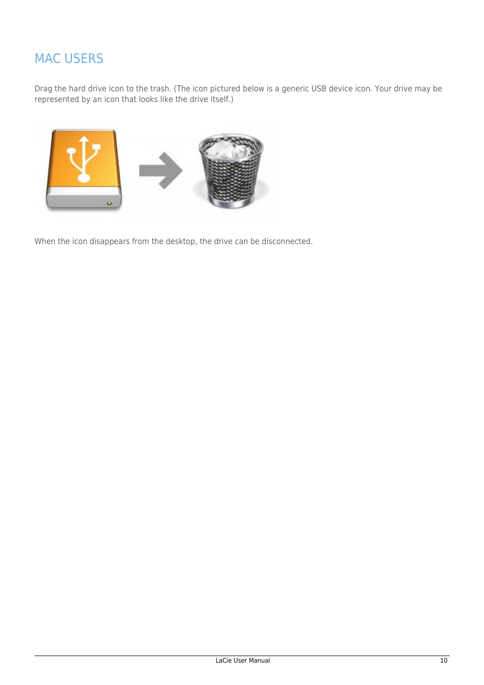 Mac users | LaCie 14F User Manual | Page 10 / 54