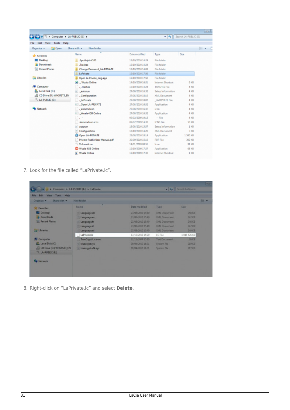 LaCie 14F User Manual | Page 31 / 54