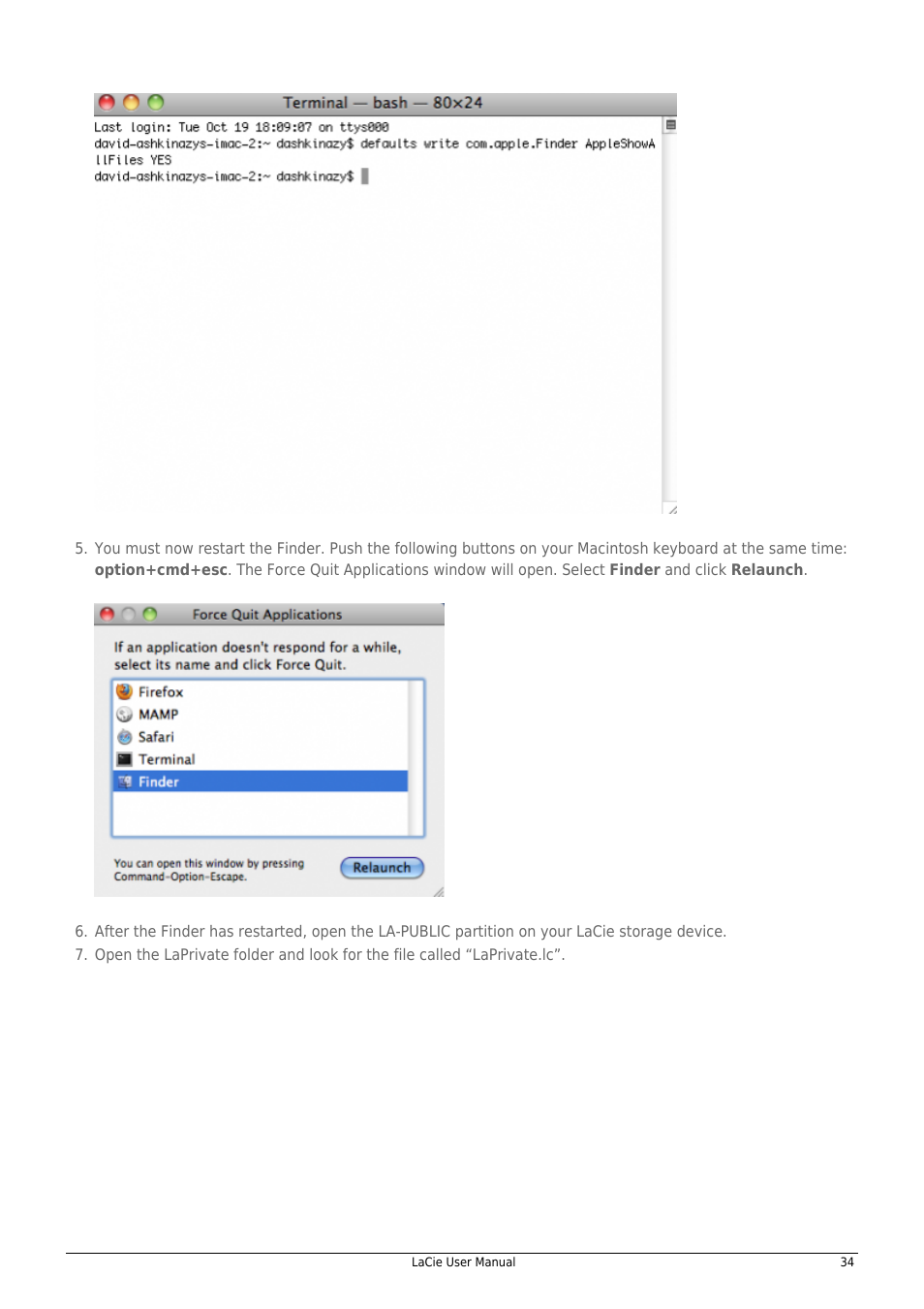 LaCie 14F User Manual | Page 34 / 54