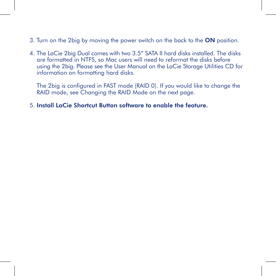 LaCie 2big dual User Manual | Page 5 / 24
