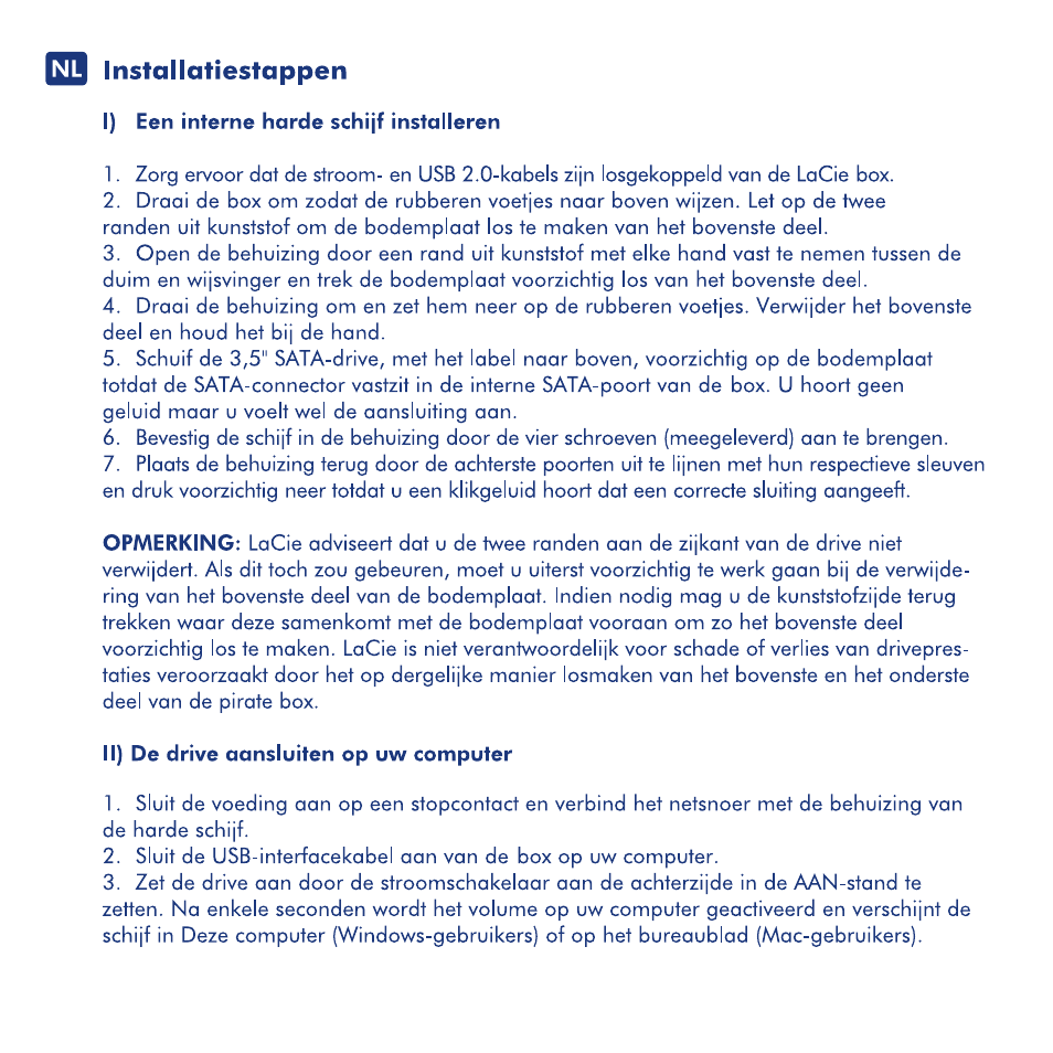 LaCie Box User Manual | Page 11 / 24