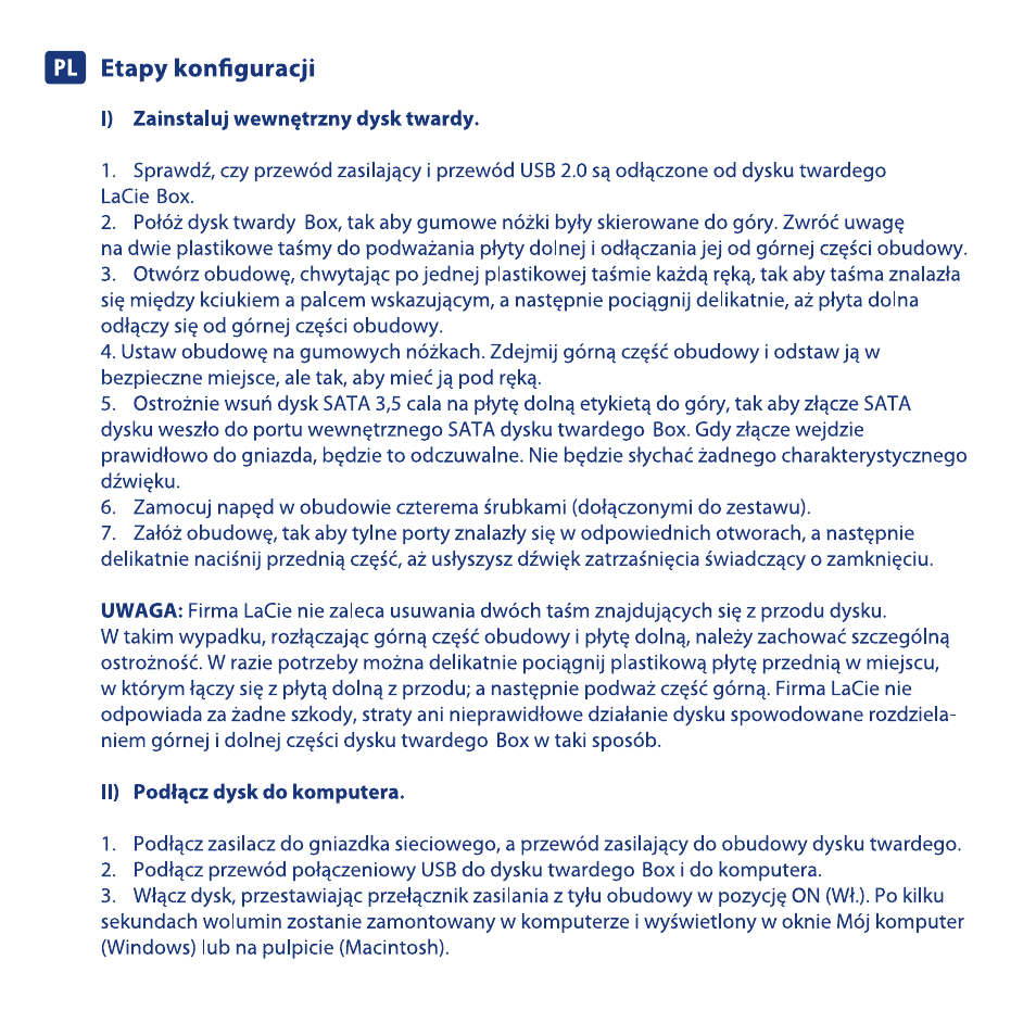 LaCie Box User Manual | Page 16 / 24