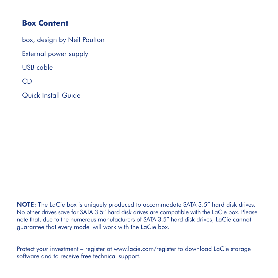 LaCie Box User Manual | Page 3 / 24