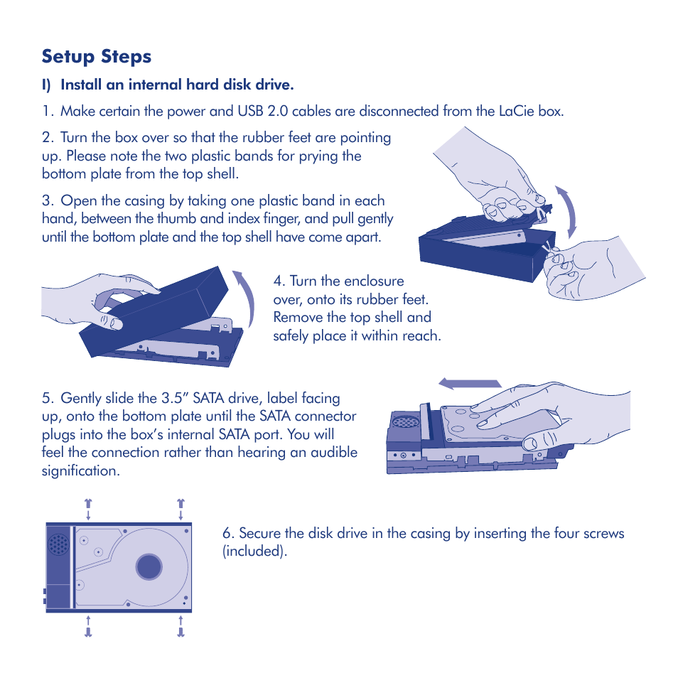 Setup steps | LaCie Box User Manual | Page 5 / 24