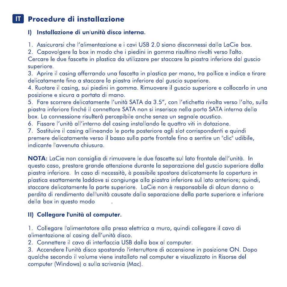 LaCie Box User Manual | Page 8 / 24