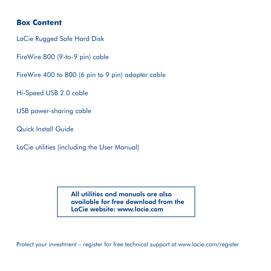 LaCie Rugged Safe User Manual | Page 2 / 40