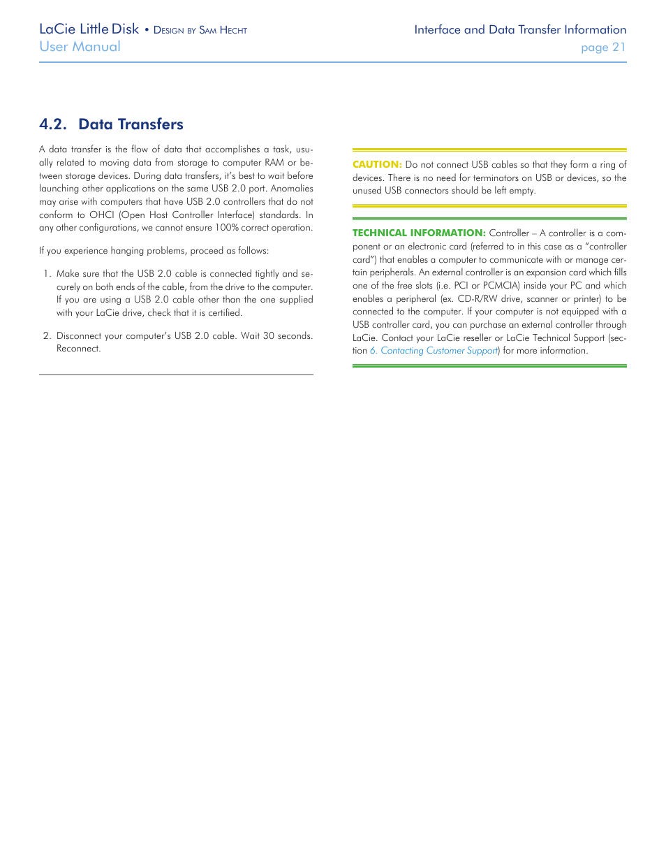 Data transfers, Lacie little disk, User manual | LaCie Little Big Disk User Manual | Page 21 / 27