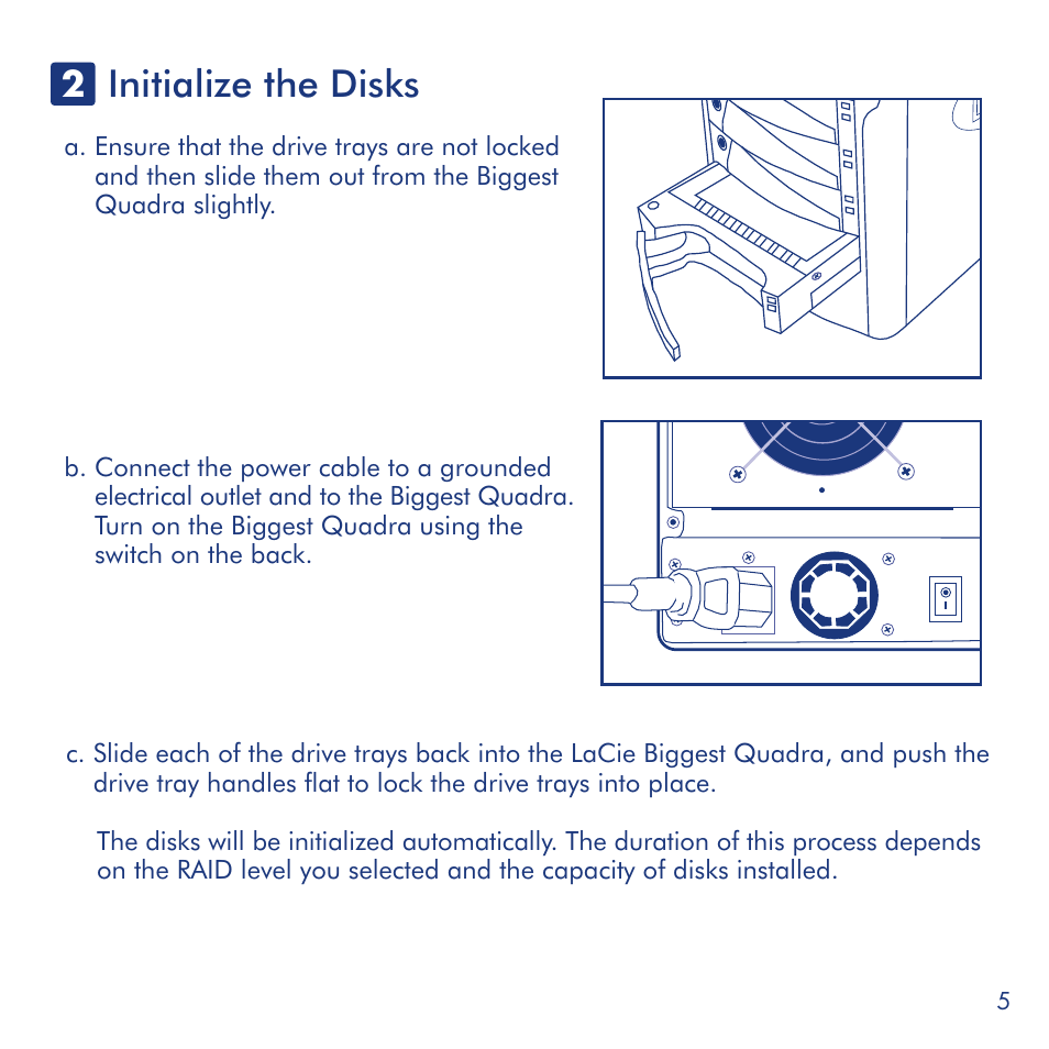 Initialize the disks | LaCie Biggest Quadra User Manual | Page 5 / 34