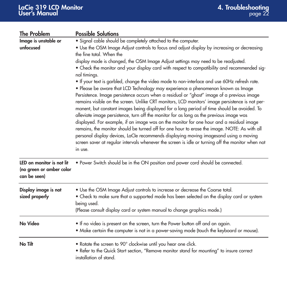 LaCie 319 User Manual | Page 22 / 24