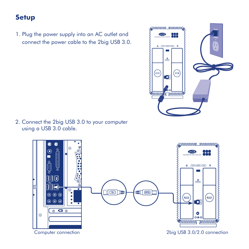 Setup | LaCie 2big USB 3.0 User Manual | Page 6 / 42