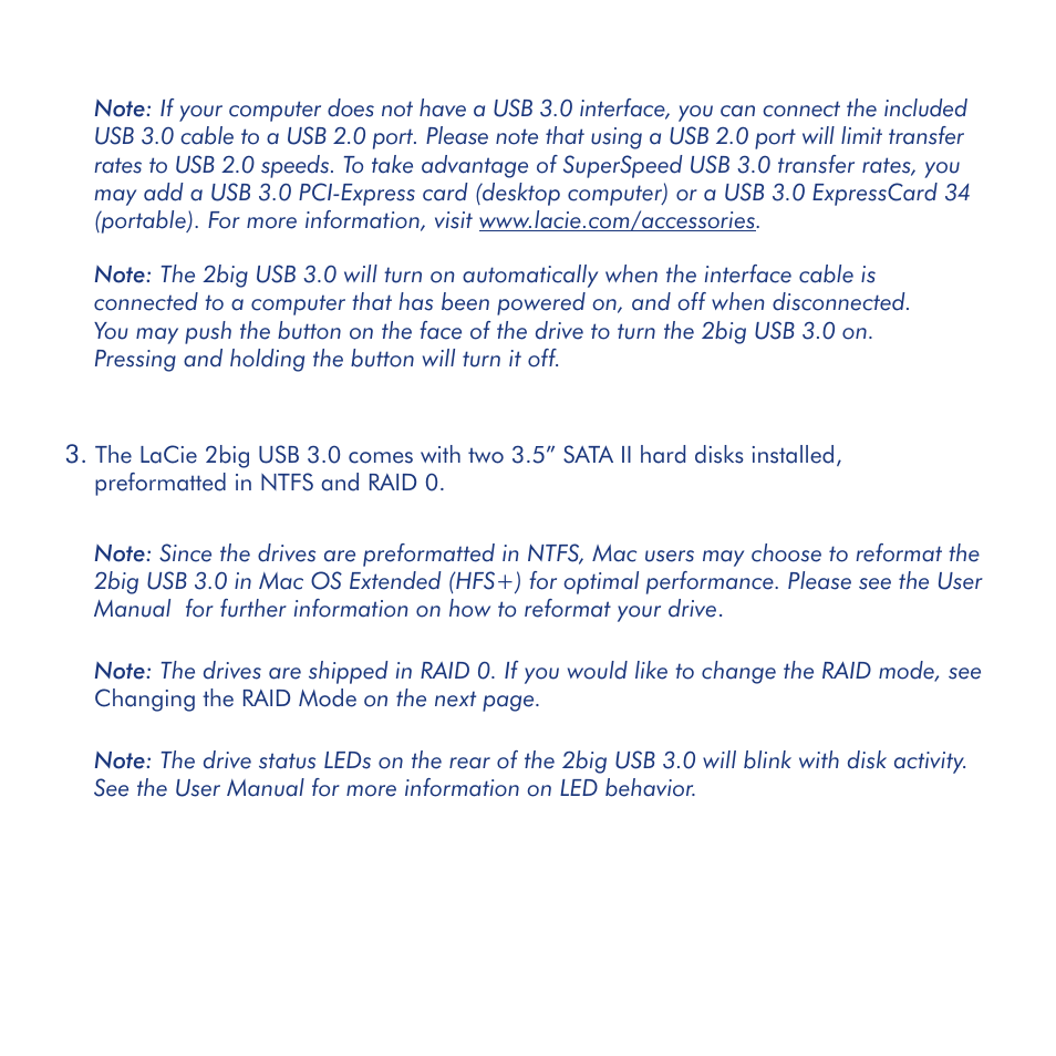 LaCie 2big USB 3.0 User Manual | Page 7 / 42