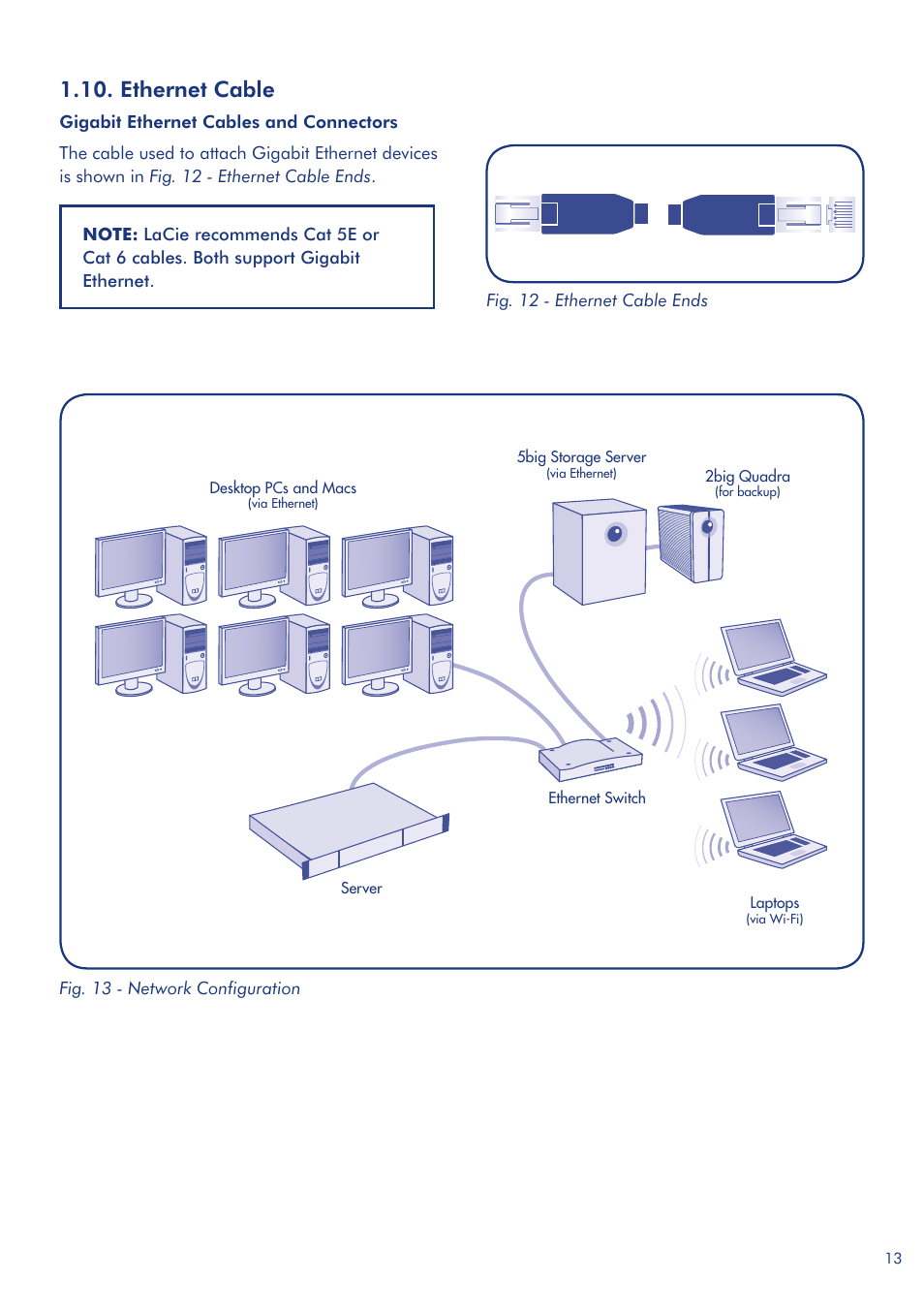 Ethernet cable | LaCie 5big Storage Server User Manual | Page 13 / 20