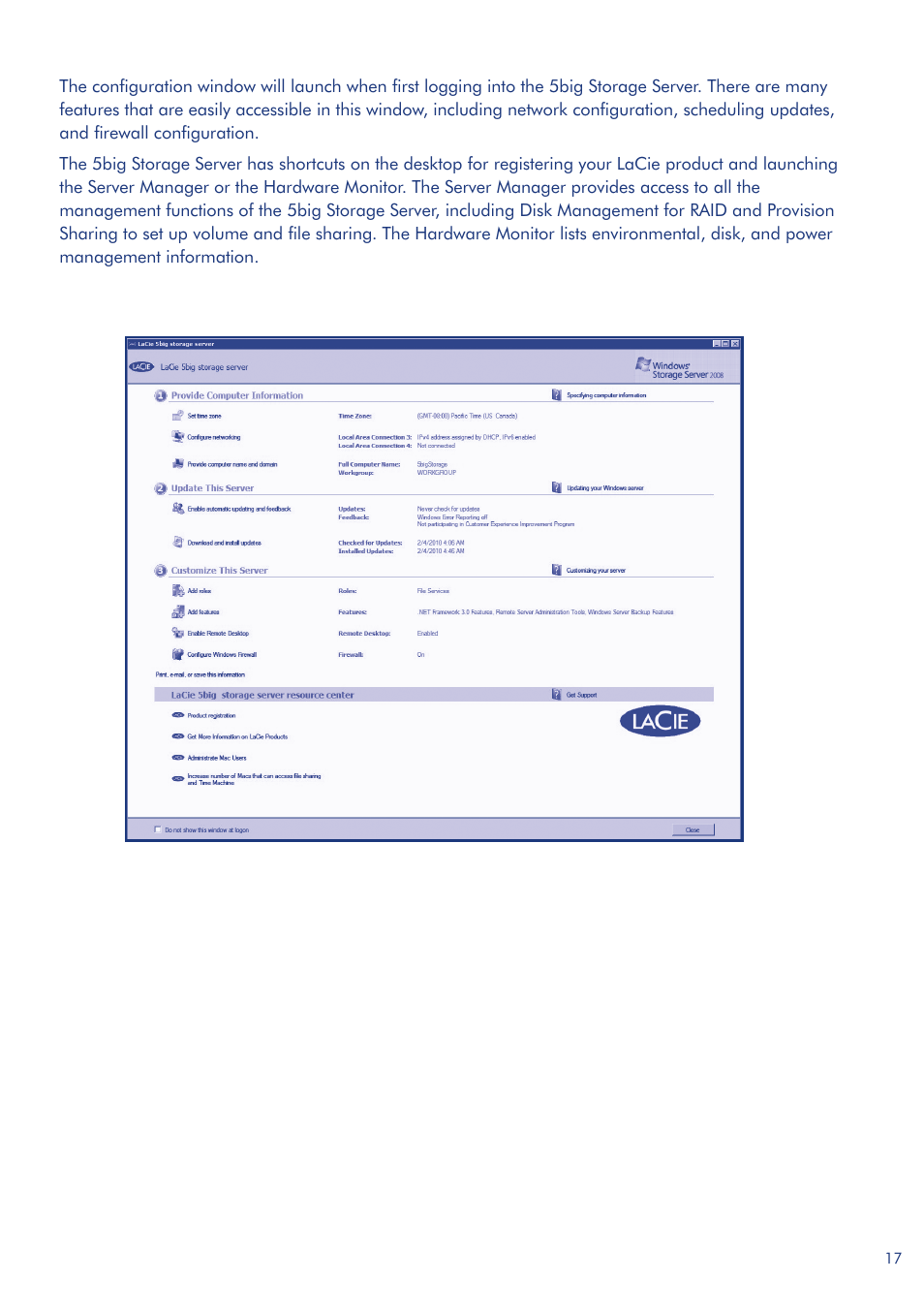 LaCie 5big Storage Server User Manual | Page 17 / 20