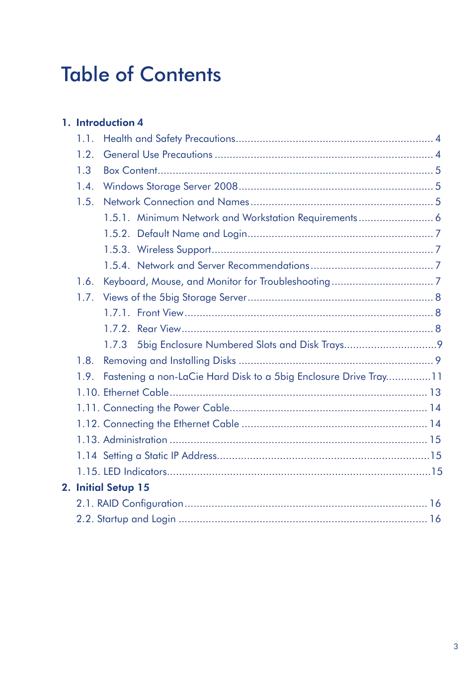 LaCie 5big Storage Server User Manual | Page 3 / 20