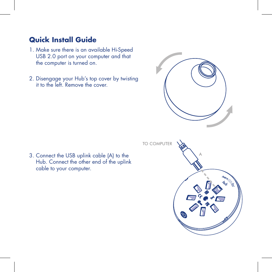 Quick install guide | LaCie Hub User Manual | Page 3 / 15