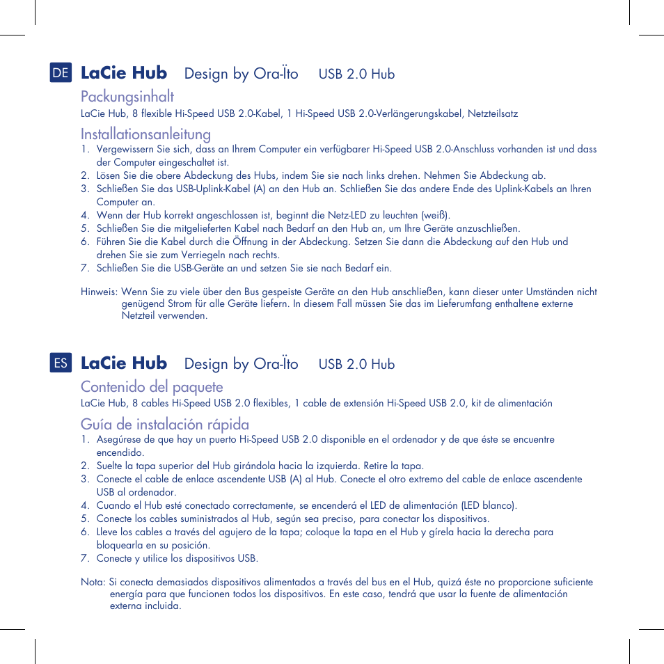 LaCie Hub User Manual | Page 7 / 15